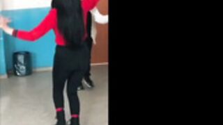 Black school tight pants dance 2