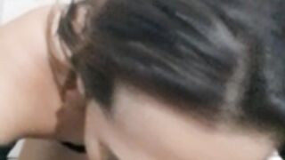 Wency Mallen gives a blowjob to a rando in a bar