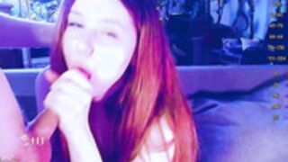 knock1knock wanks n leaks mucus, then sucks his pee pee