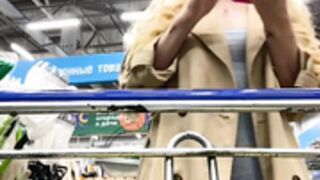Shybabyss blonde naked in store