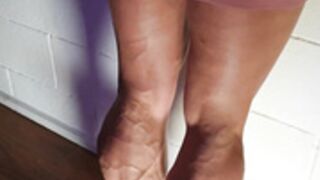 Insane calves of muscular FBB