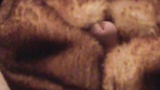 Short fur mitten handjob clip