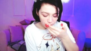 meganbarnett AHEAGO milk CUM FACIAL w drooling