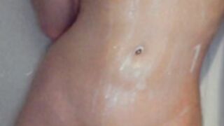 sheabriar bathing with soap