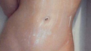 sheabriar bathing with soap