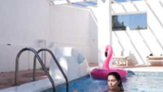 Alyssa Foxy by the pool