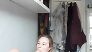 Little Dreamer slut home alone cumming with magic wand