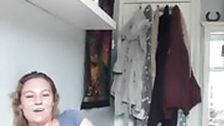 Little Dreamer slut home alone cumming with magic wand