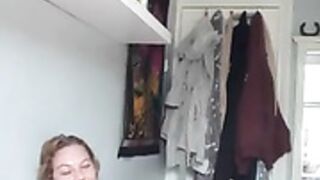 Little Dreamer slut home alone cumming with magic wand