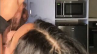 Peachyneesh getting her man ready to fuck