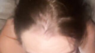 POV vertical blowjob from a beautiful slut