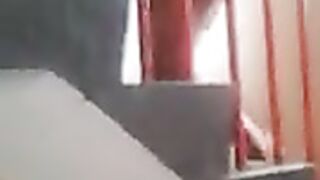 Walks out of her apartment naked for a dare