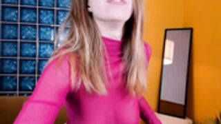 Fairy_Ruru showing her saggy tits in sheer top