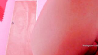 sabrina_geek riding a dildo and bounces her huge tittie