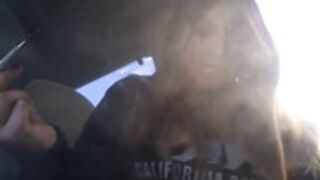 Girl takes fat dab