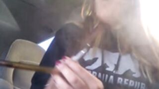 Girl takes fat dab
