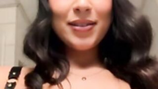 Swedish Yasmiine in bathroom playing and teasing
