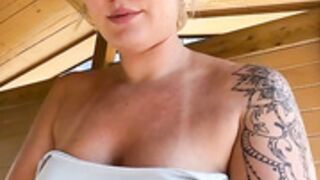 Swedish Nasty_sweden flashing and playing in the yard