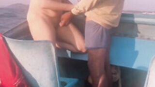 SexyIndianWife handjob on boat