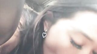 baddie sucking big black cock after cleaing car