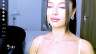 Ashley-Evans 2023-04-12 in white sexy lingerie