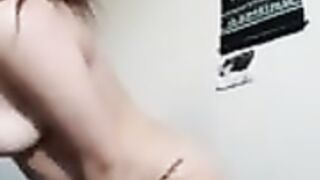 Latina shorty masturbates with a brand new dildo