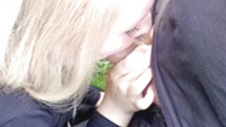 Outdoor blowjob 6