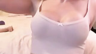 Plastic Trans bimbo cums