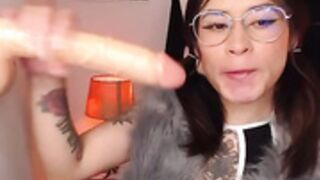 Deepthroat Dildo in Fur Vest