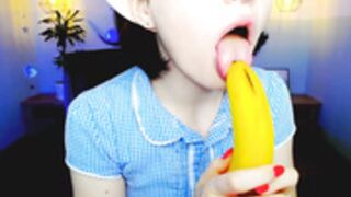 meganbarnett pleasures banana simulated CUM wet
