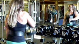 dani and courtney: two girls getting pumped