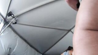 Juicy booty dancing at music festival