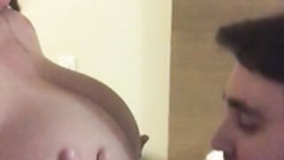 Brandy Talore OF sucking and tittyfucking a fan