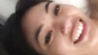 Asian Chick Sucking Dick With Smile On Her Face