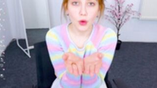 Non Nude nip slip AND pretend CUM on tongue