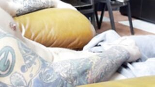 SedonaSky leather chair suck and fuck