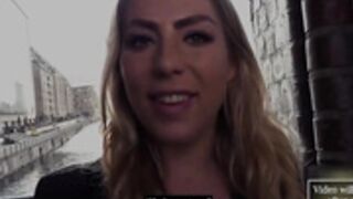 Hot brunette got banged