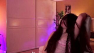 Laurenbrite Hitachi in Pink Lingere on Chair