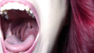 Mouth and throat exploration with Lucy