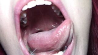 Mouth and throat exploration with Lucy