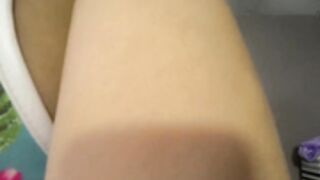 Nadia white boob play