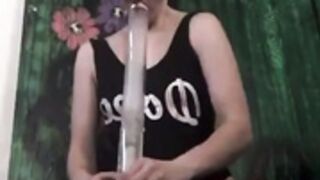 SammyShayne hitting a big bong