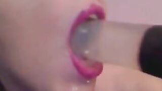 Mature sloppy dildo