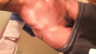 rIPPED EBONY DANCER TURNED STRIPPER ABS PUNCHING