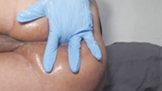 Hung Latino plays with cocktail and asshole