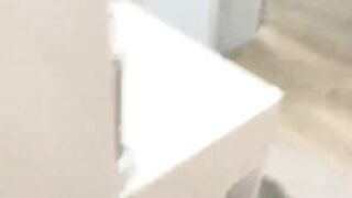 Crossdresser shopping and showing off nylon feet