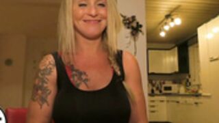Drunk sexy blonde MILF