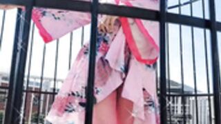 Anri Okita Pink Pantyhose