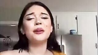 naked in a onsie coustume on tiktok live nipslip