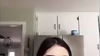 naked in a onsie coustume on tiktok live nipslip